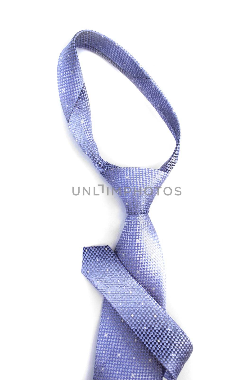 fragment of a tie on a white background