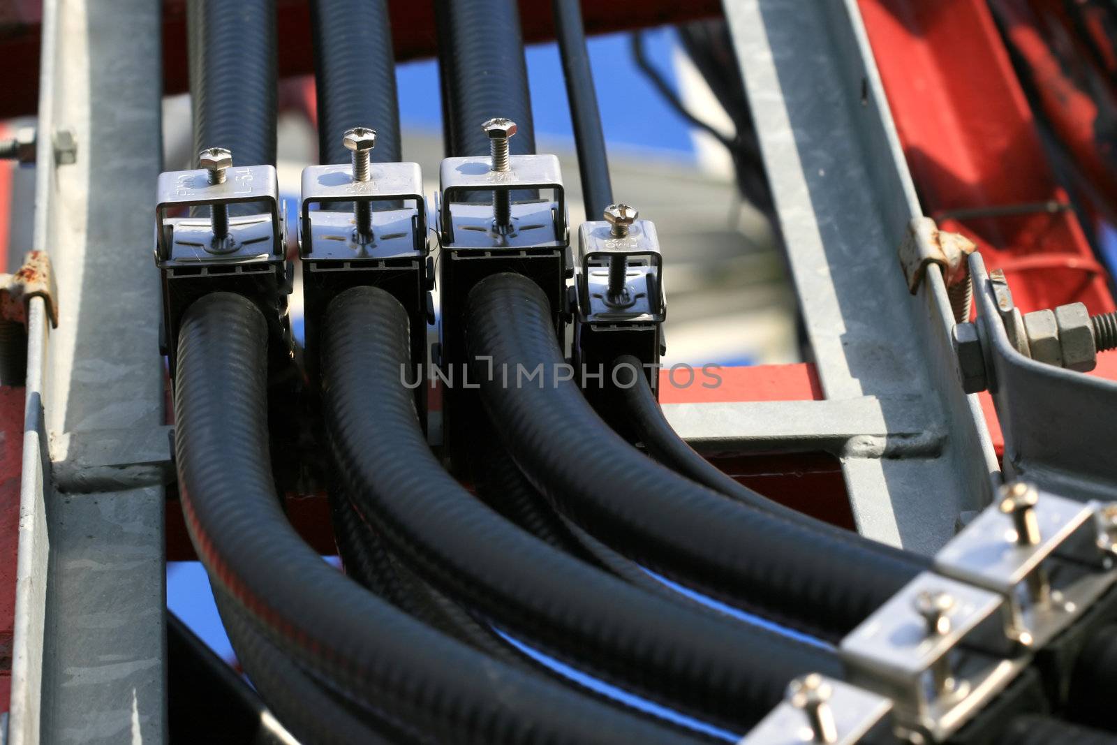 Electrical cables in an industrial installation