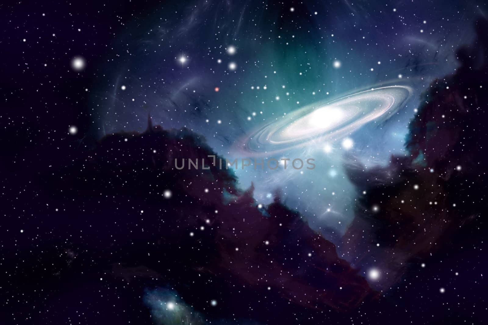 Nebula and galaxies ( abstract background )
