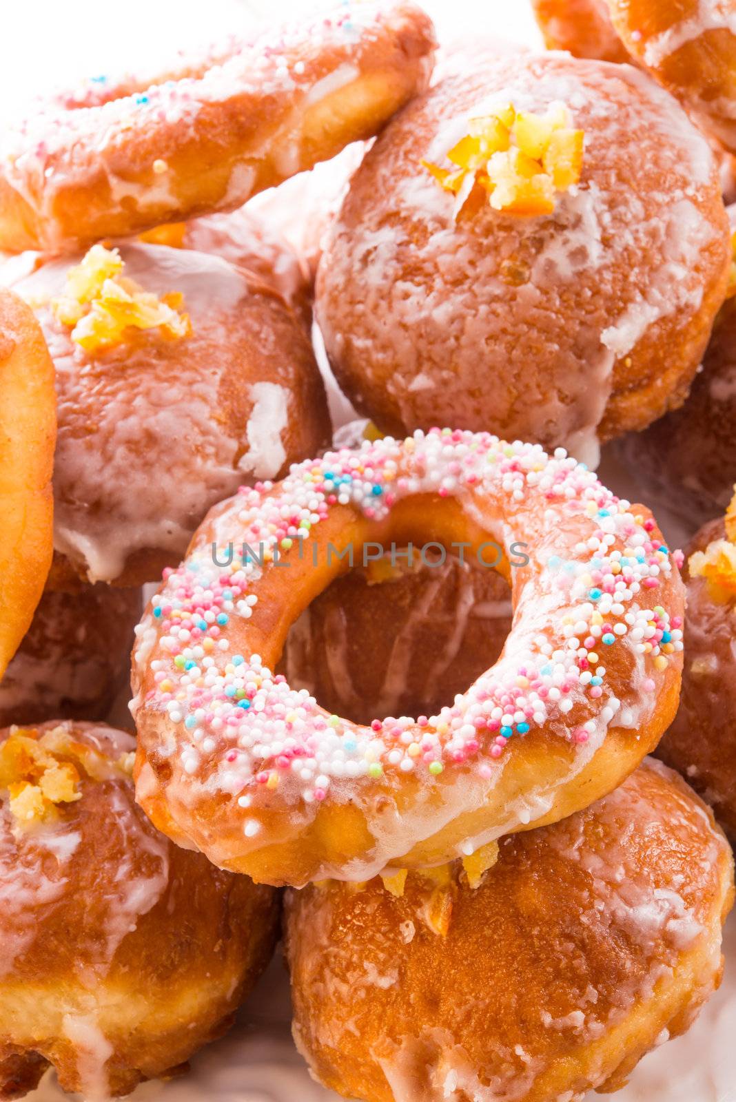 bismarck doughnuts on a plate