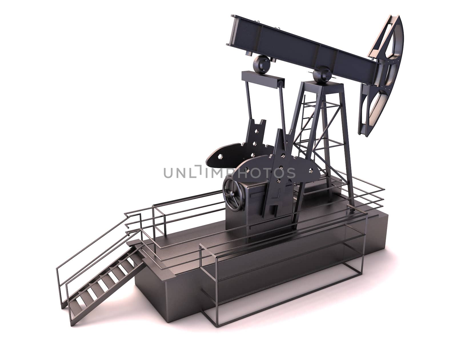 Oil rig isolated on a white background