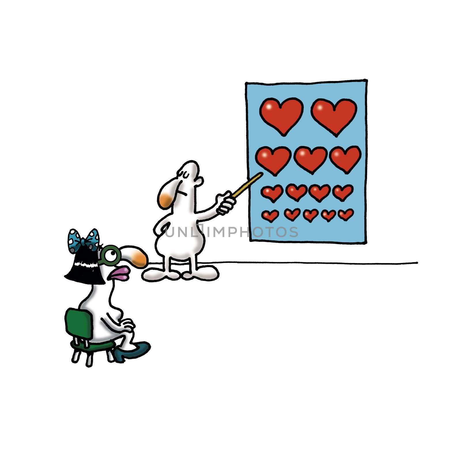 A humorous cartoon about Valentine's day and Love