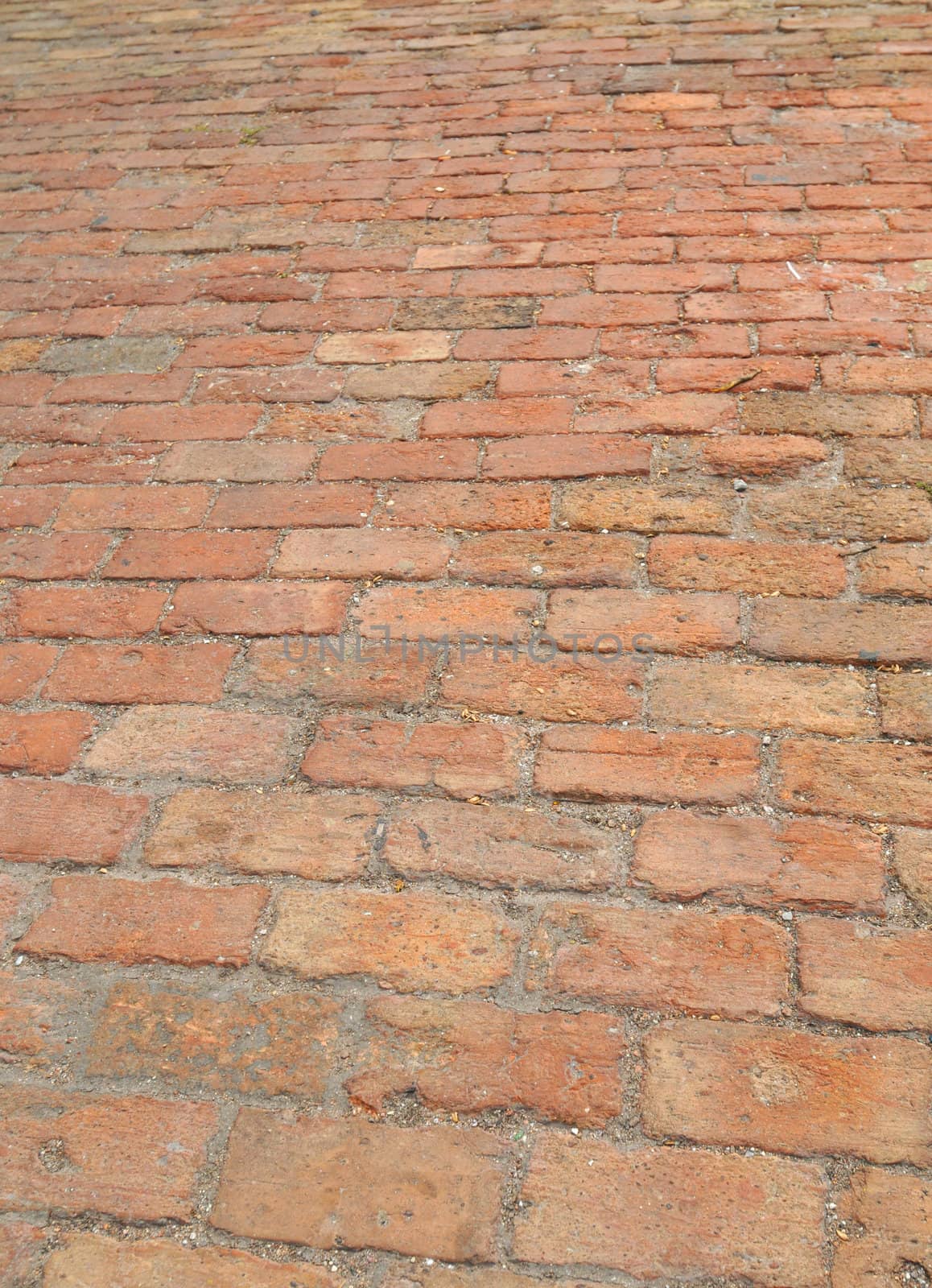 brick road or brick wall for textured background