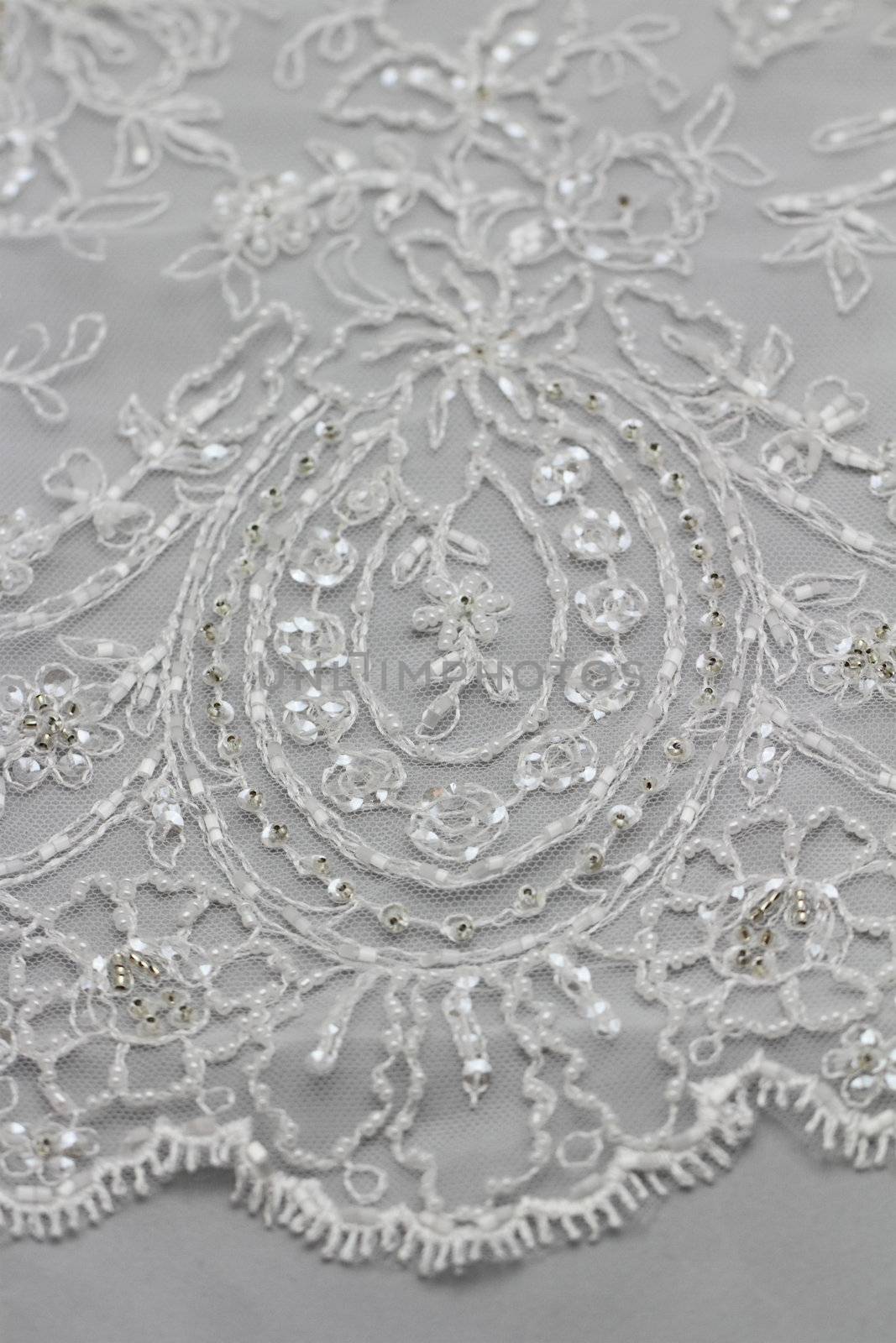 Detail of wedding dress (macro)