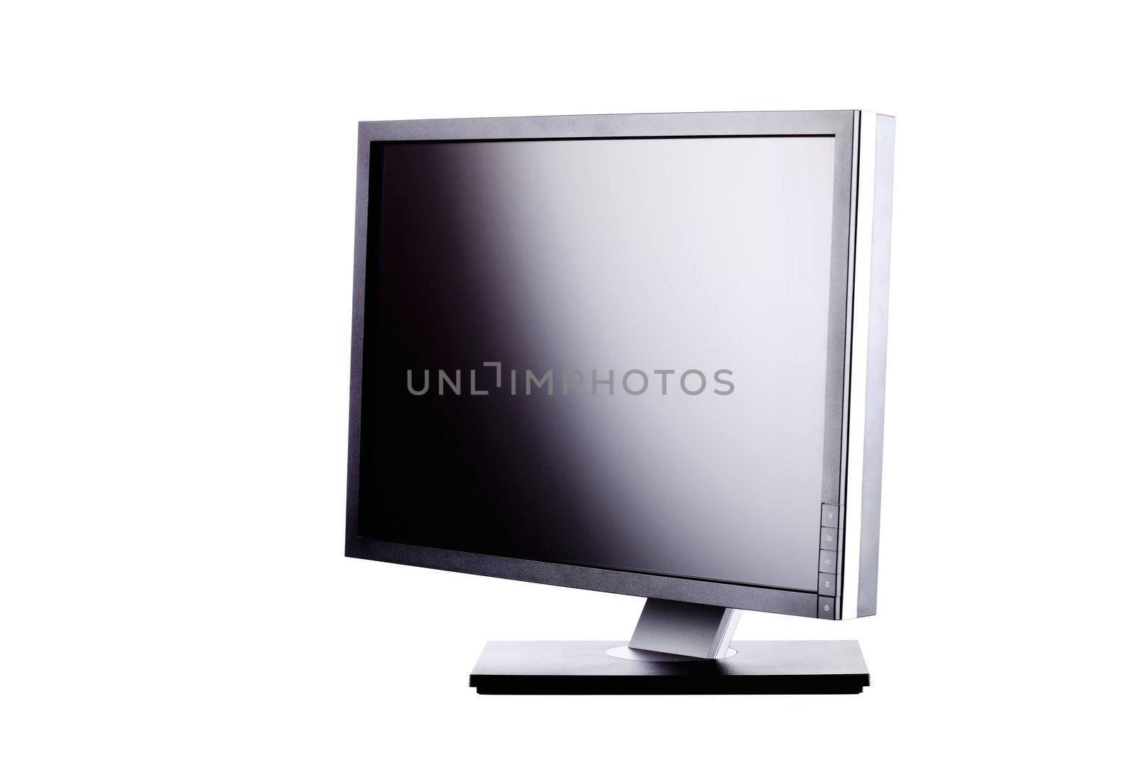 professional ips panel lcd monitor, isolated on white
