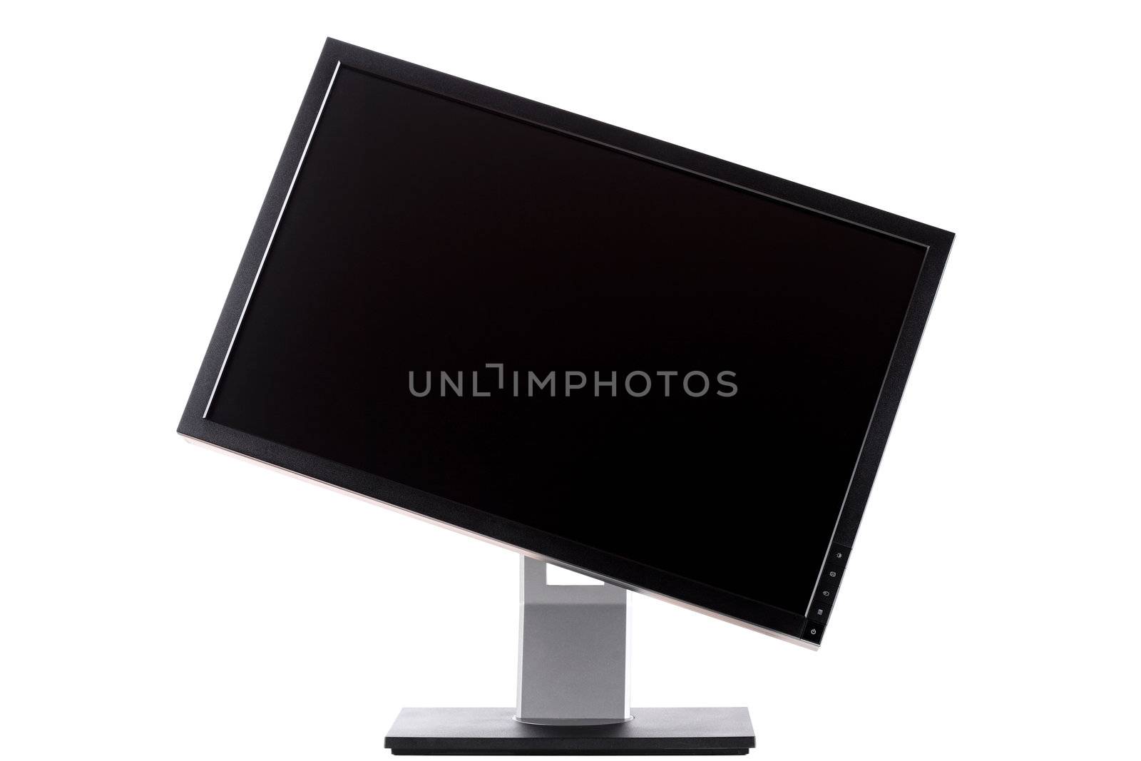 professional ips panel lcd monitor, isolated on white