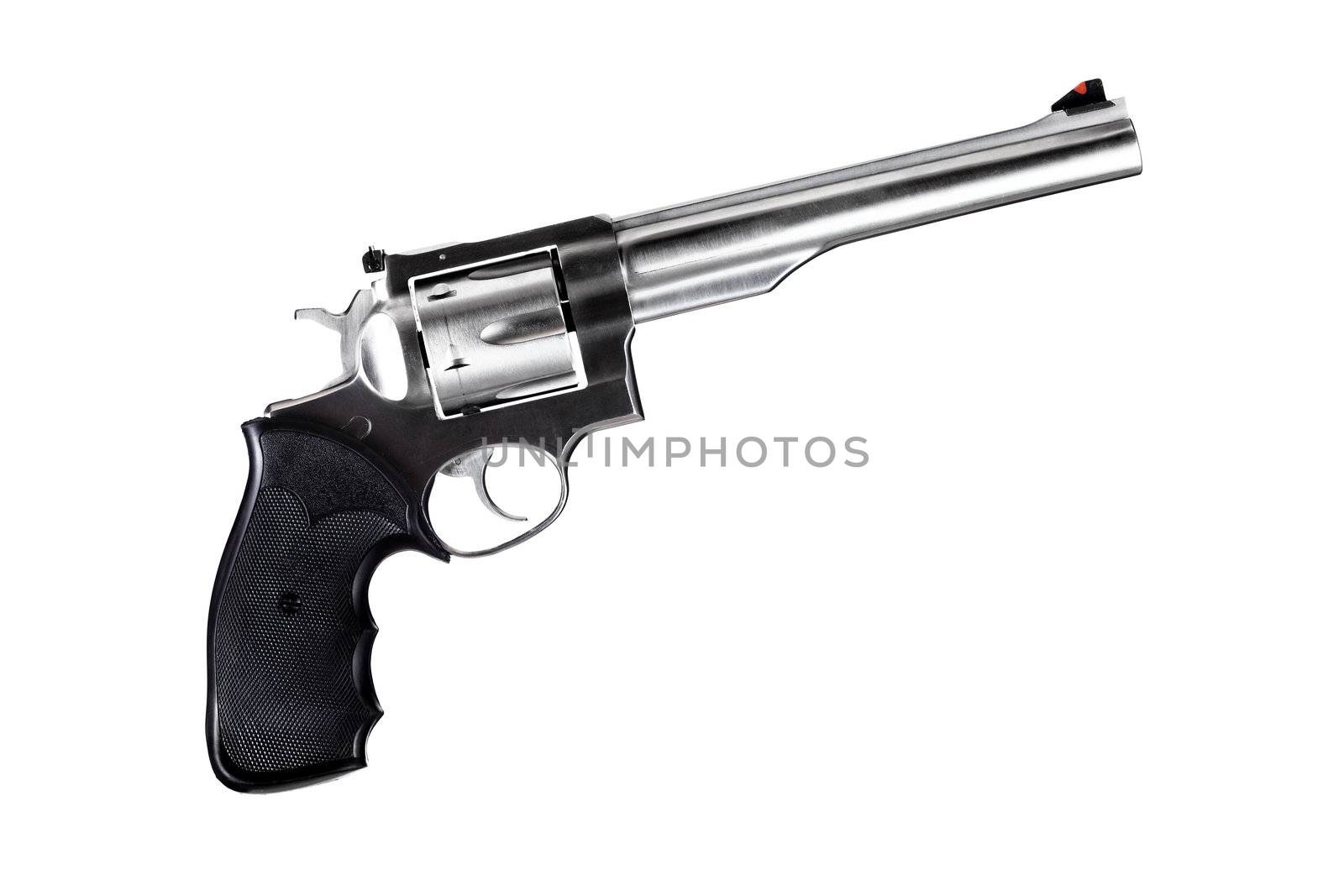 revolver isolated on white, 44 magnum caliber