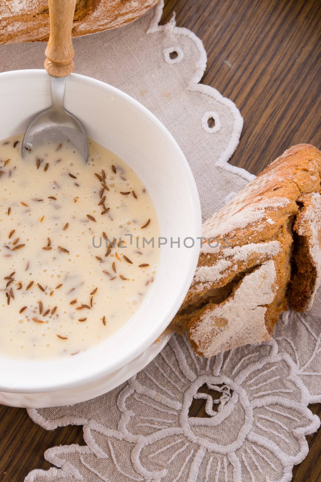 Cooking cheese with caraway, home-made