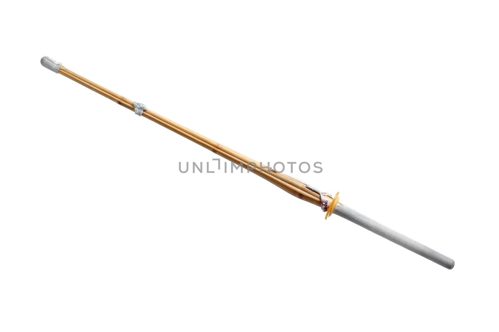 kendo weapon: shinai isolated on white background