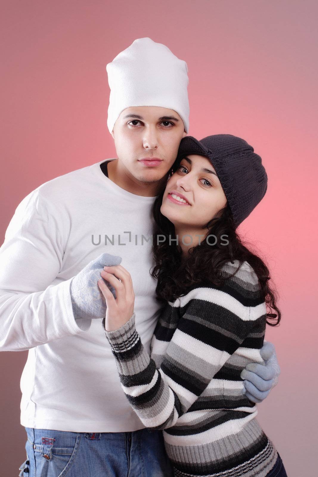 attractive winter couple by kokimk