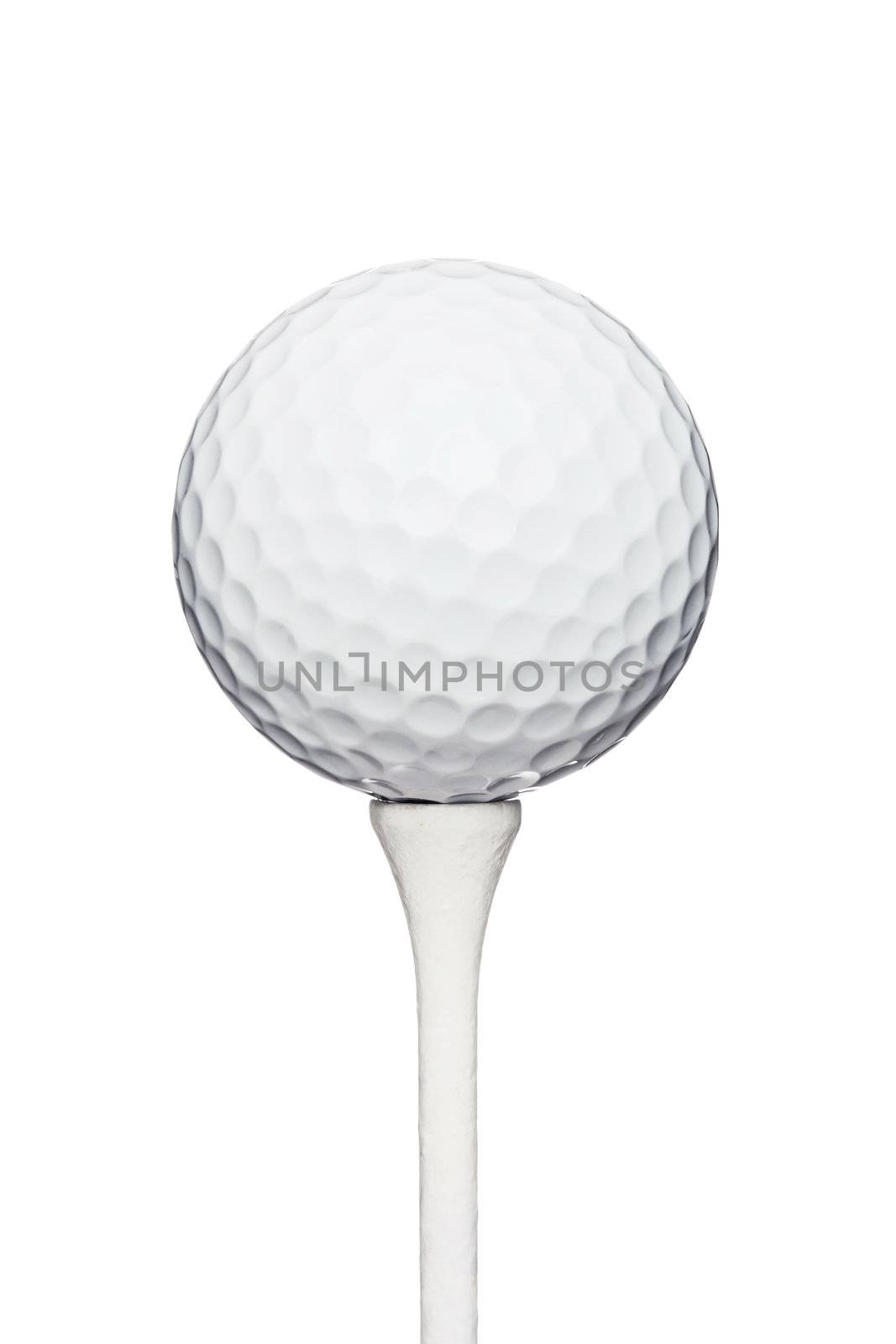 golf ball on a tee by kokimk