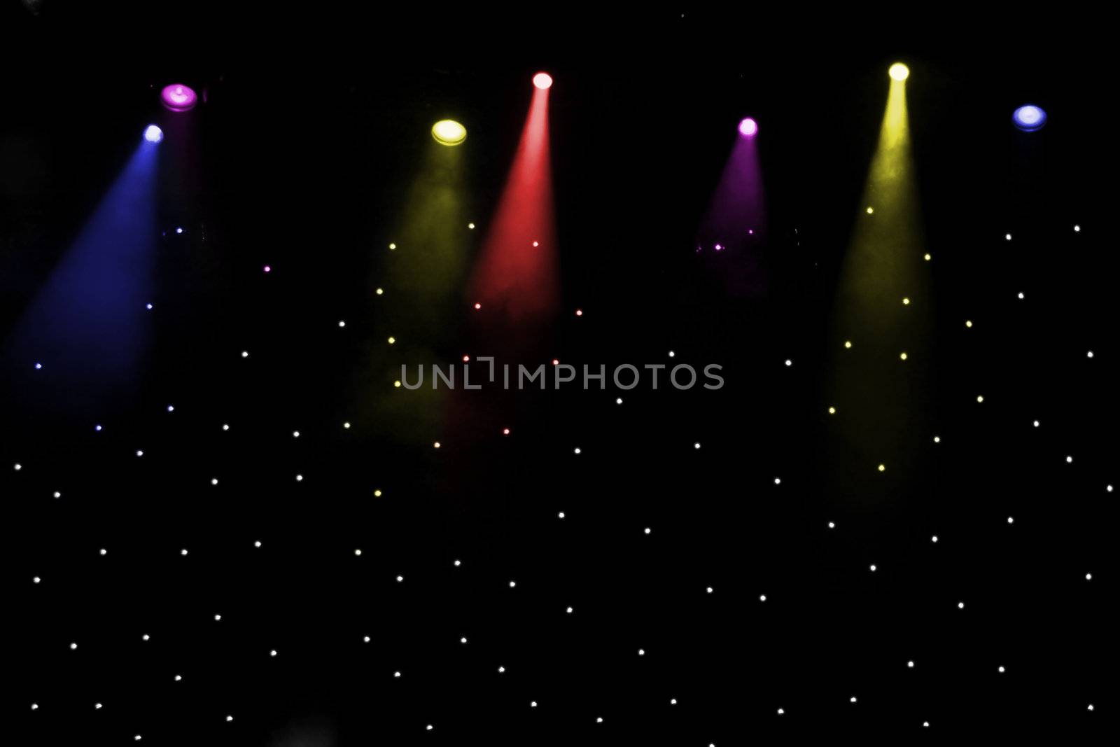 abstract mucis stage with multicolored lighting