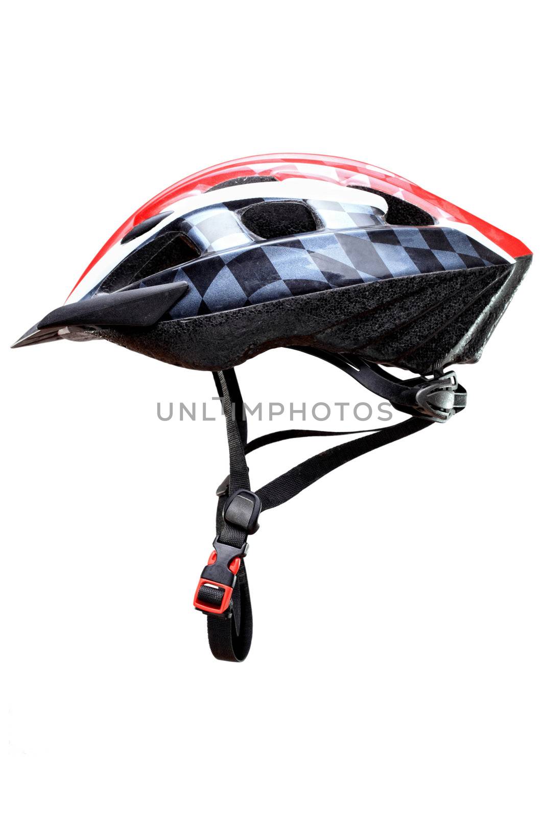 mountain bike helmet, isolated on white background