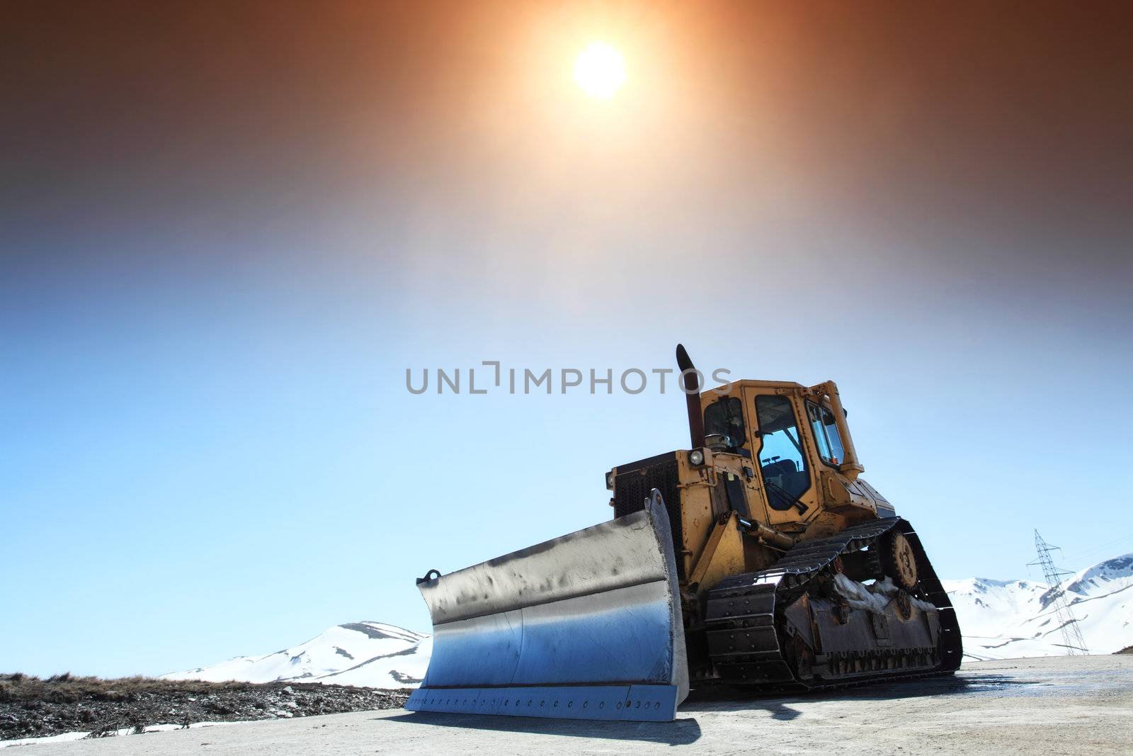 snow-cleaning bulldozer by kokimk