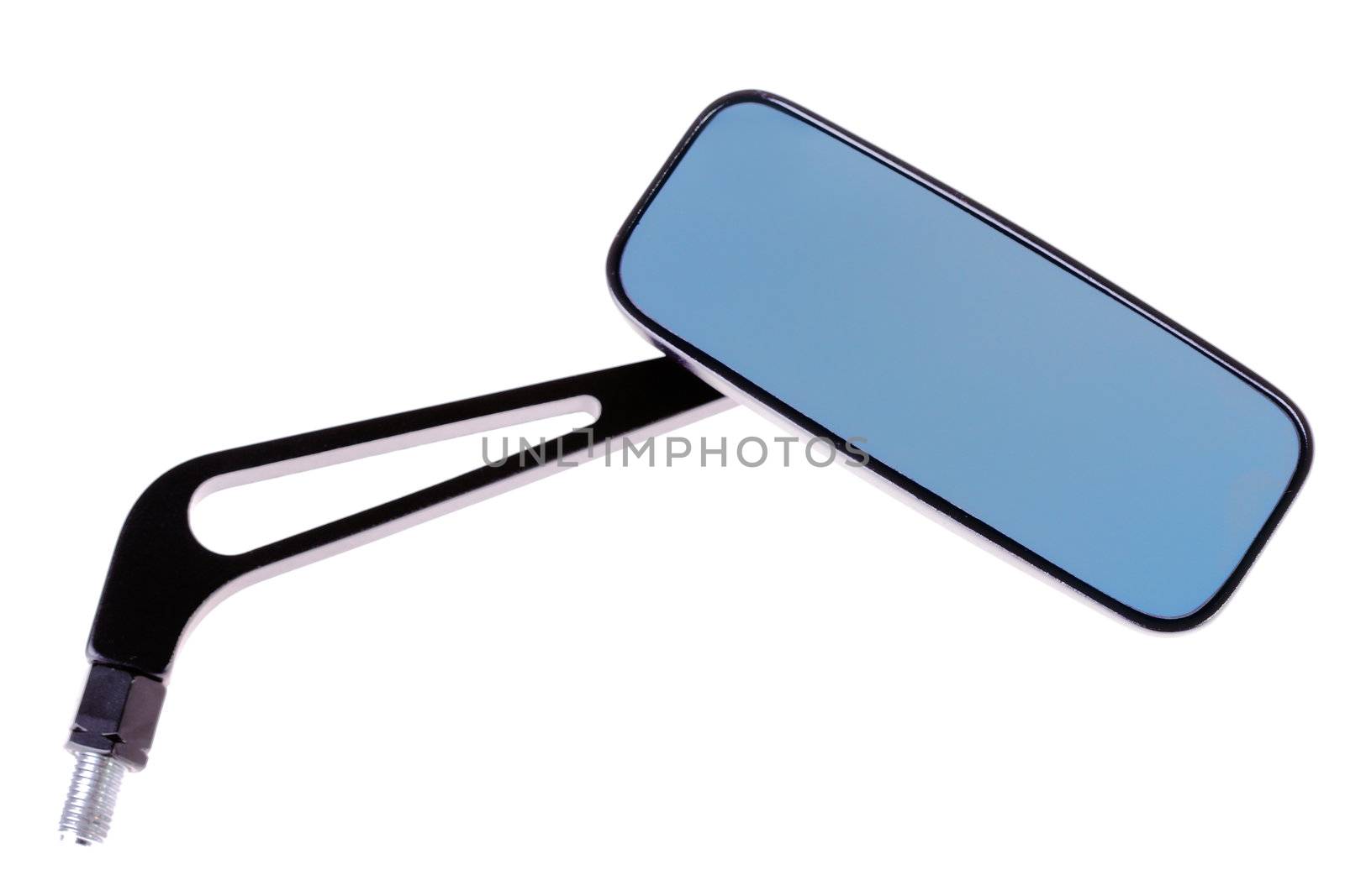 motorcycle parts, stylish mirror with blue glass