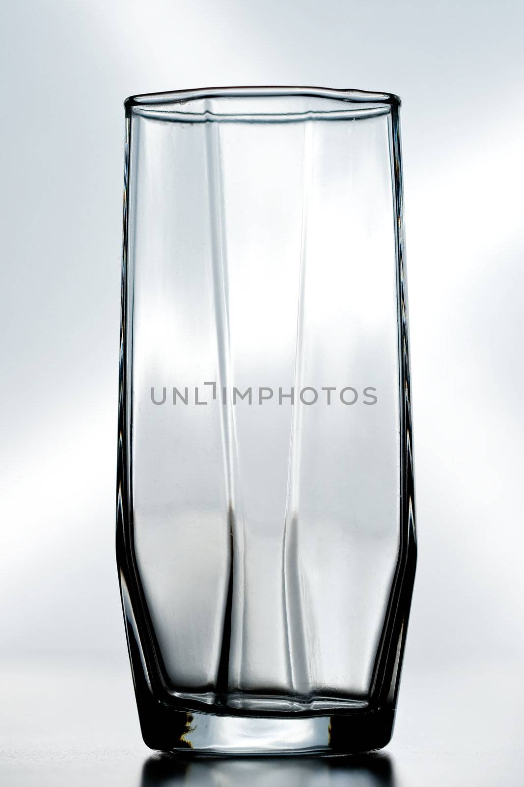 an empty crystal glass by kokimk