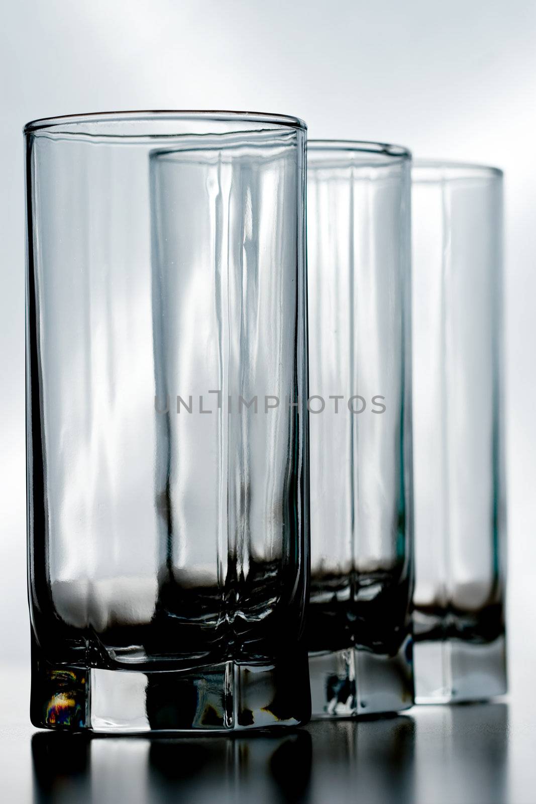 three empty glasses by kokimk