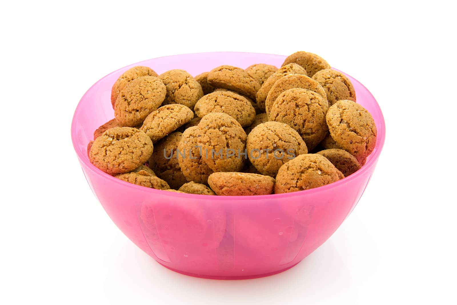 oink bowl with pepernoten (ginger nuts) sweets for typical Dutch festivity at 5 december