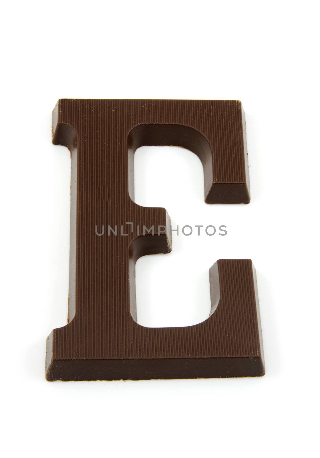 Chocolate letter E for Sinterklaas, event in the Dutch in december