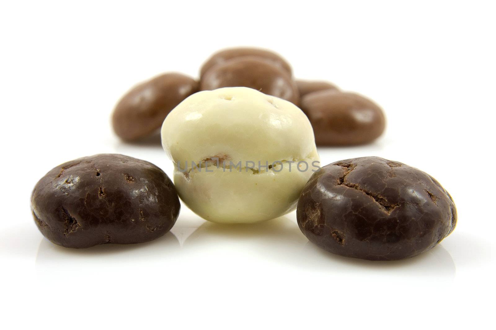 Couple of chocolate ginger nuts in closeup, also known as pepernoten, a typical dutch treat for Sinterklaas