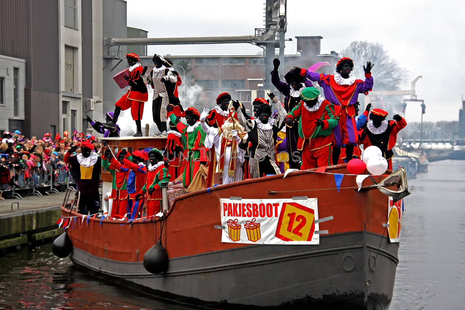Sinterklaas entry in Holland, a typical Dutch event every year in november