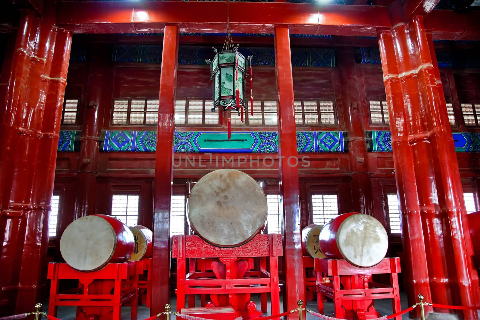 Ancient Chinese Drums Drum Tower Beijing, China by bill_perry