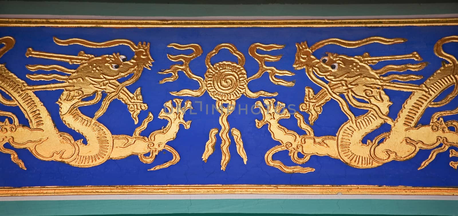 Golden Dragon Decorations Gugong Forbidden City Palace Beijing C by bill_perry