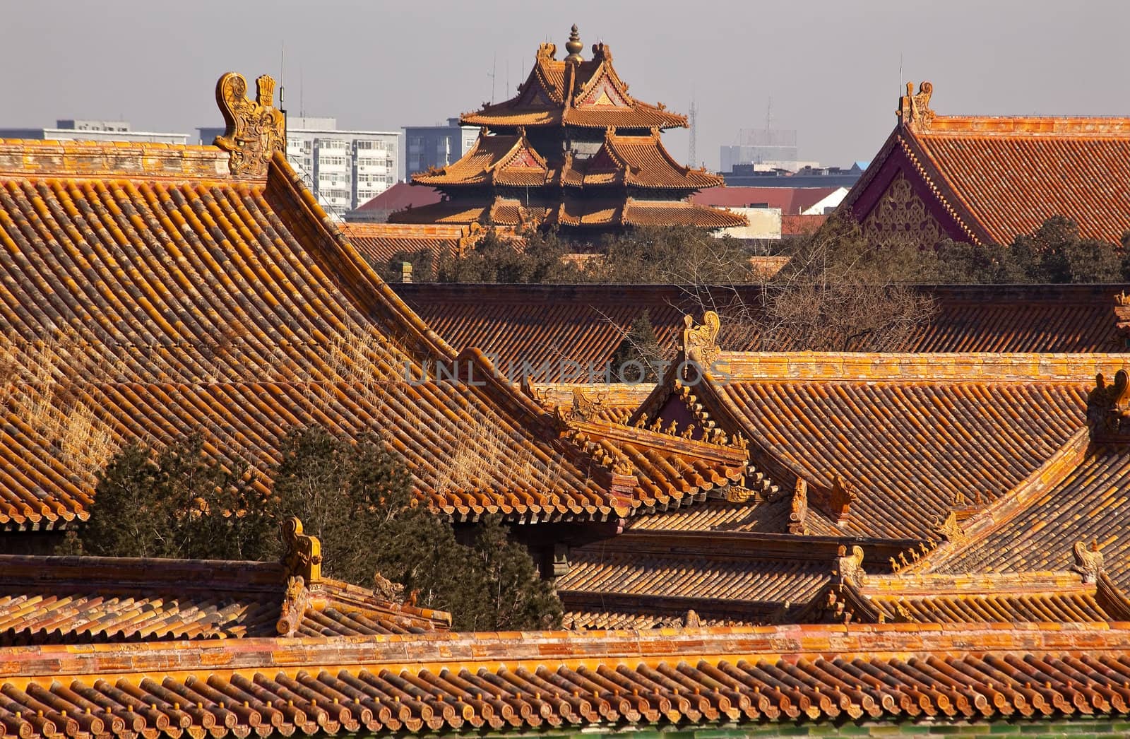 Watch Tower Forbidden City Yellow Roofs Gugong Decorations Emperor's Palace Built in the 1400s in the Ming Dynasty

Resubmit--In response to comments from reviewer have further processed image to reduce noise, sharpen focus and adjust lighting.
