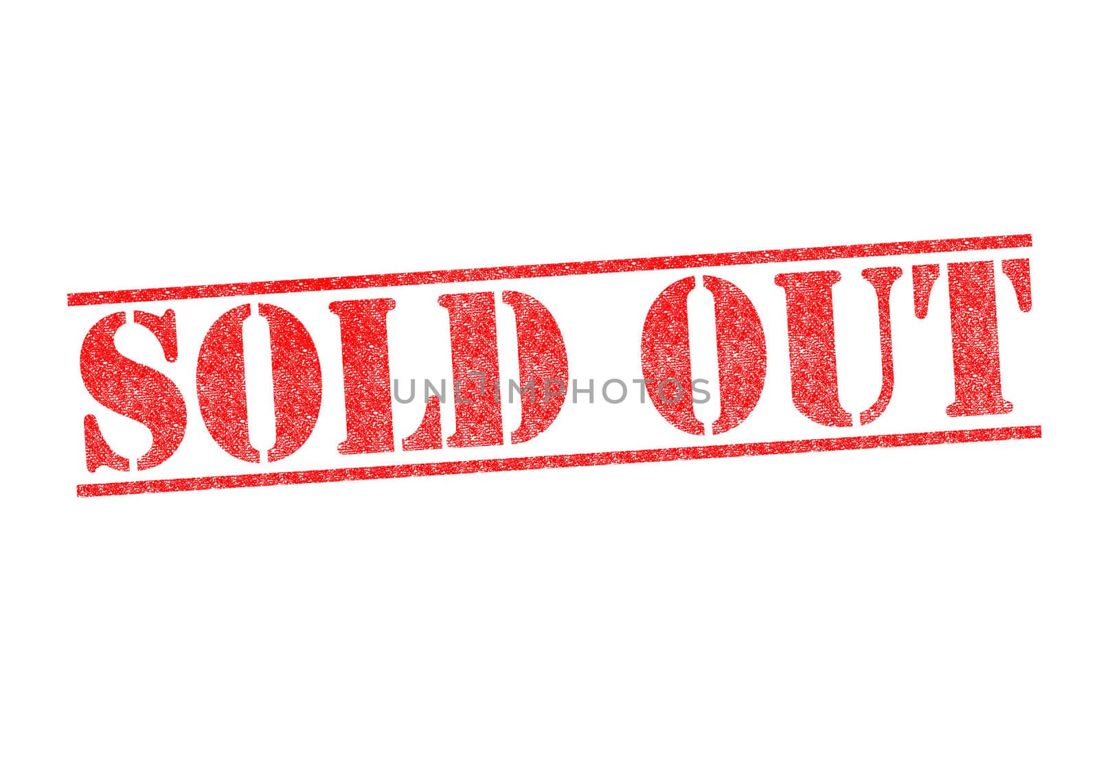 SOLD OUT red rubber stamp over a white background.