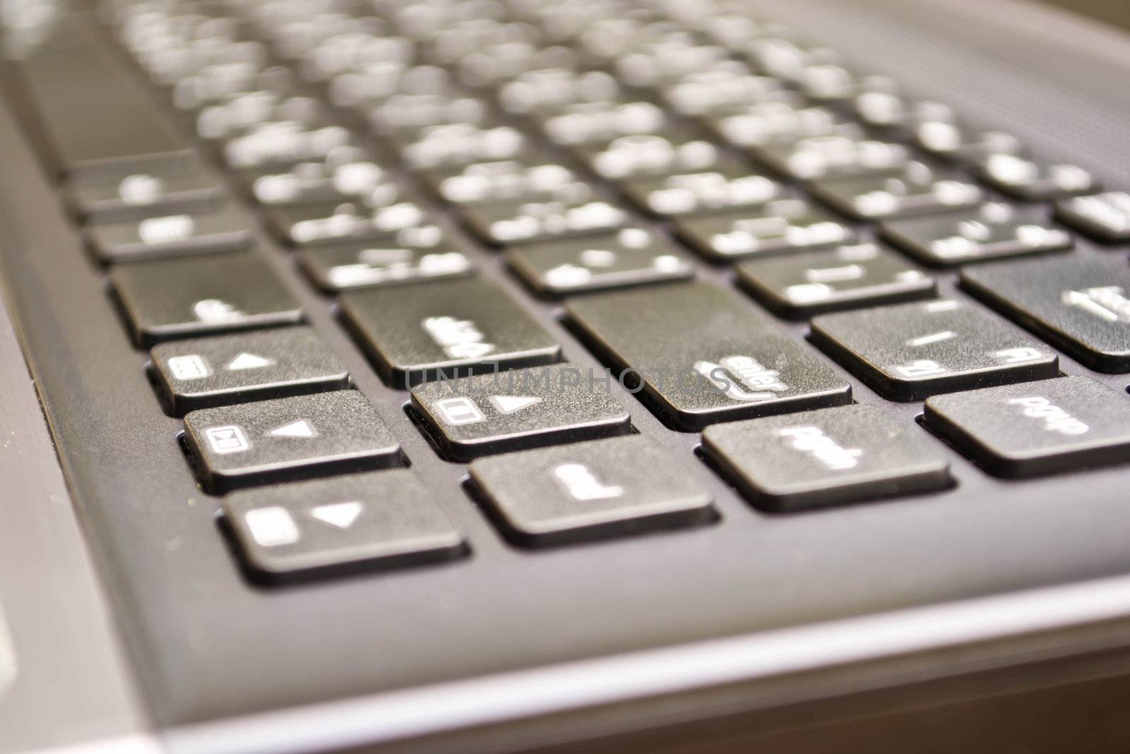 Black computer keyboard