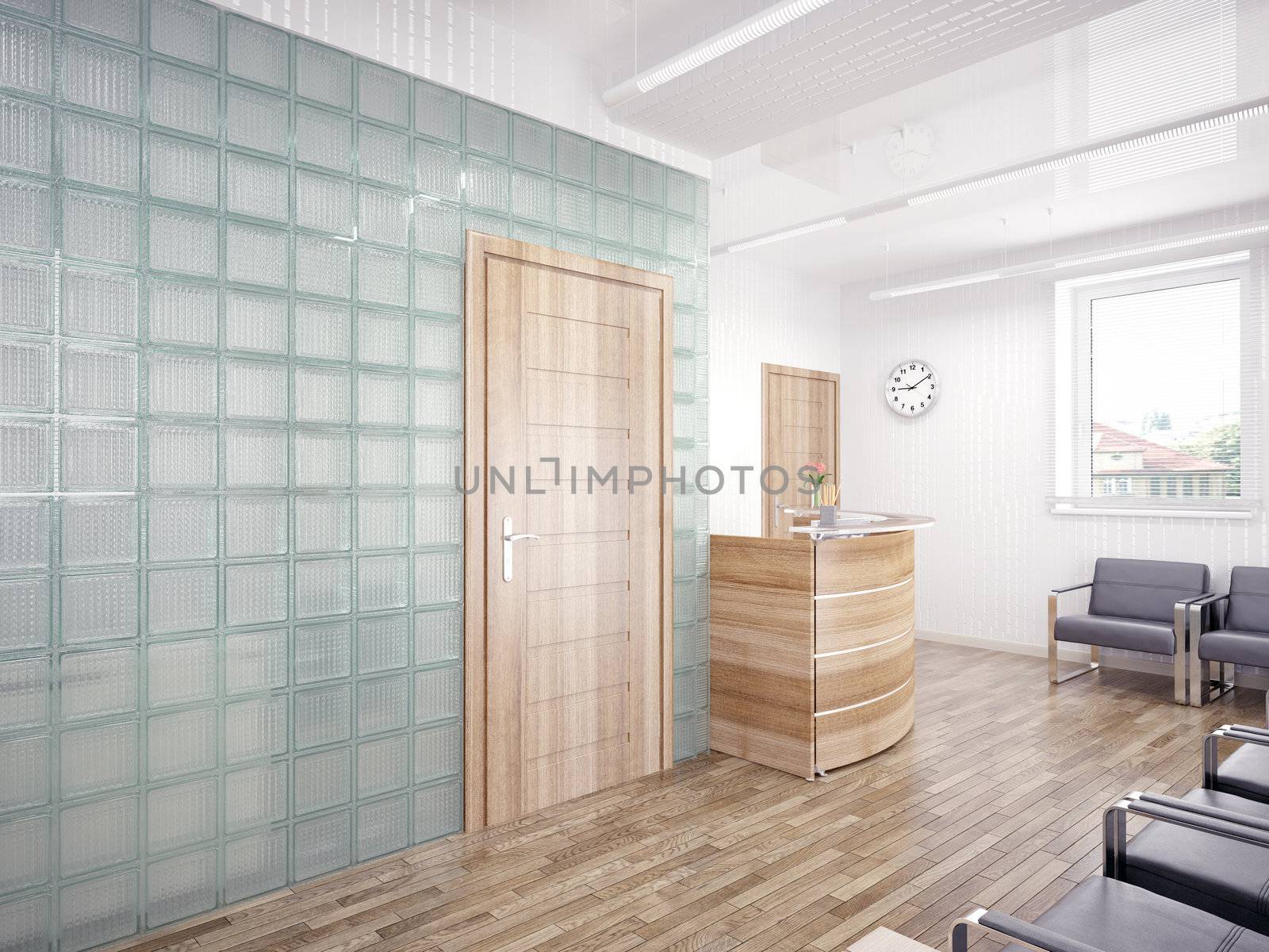 A reception area -modern interior