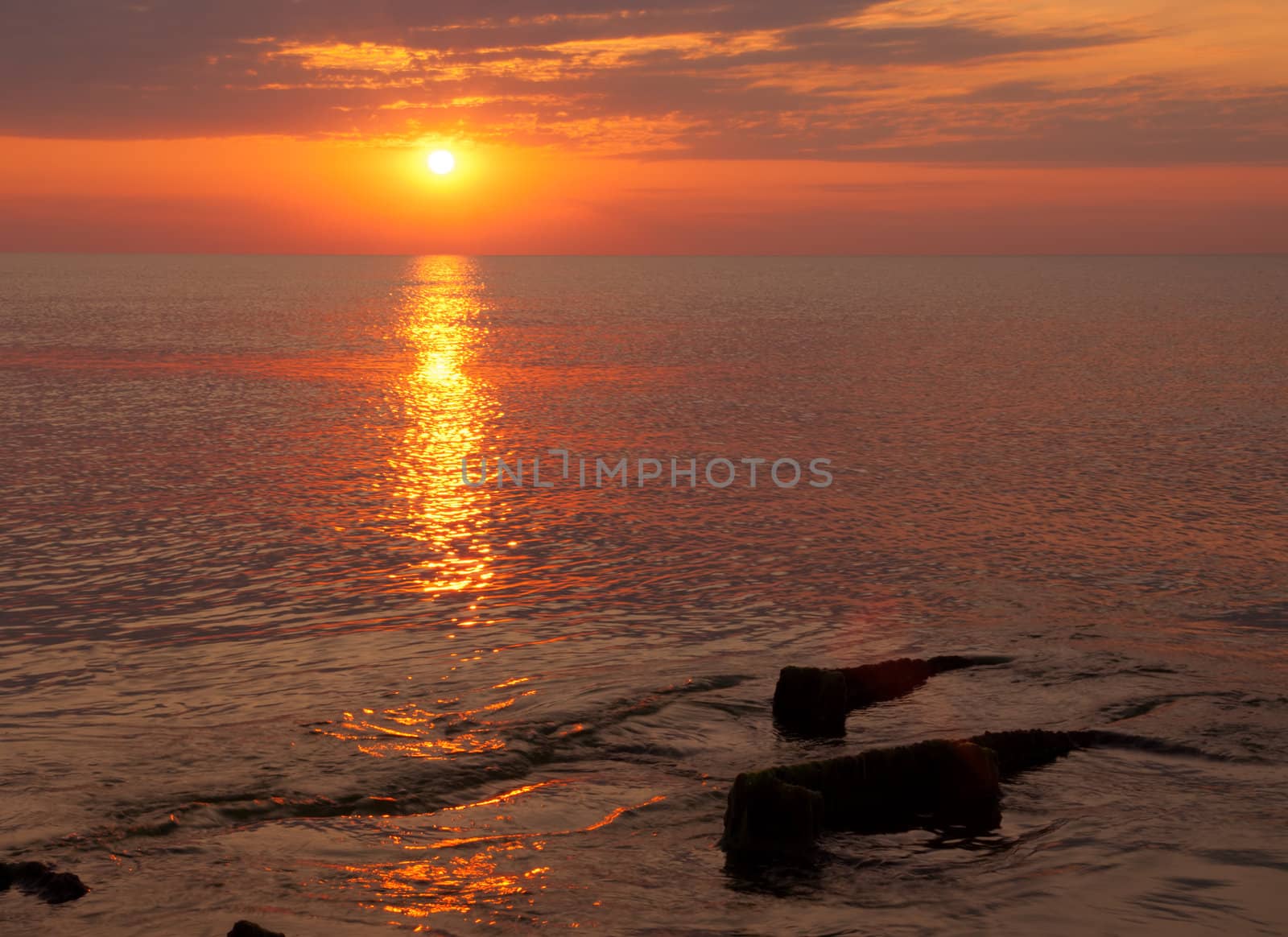 beauty landscape with sunrise over sea by Zhukow