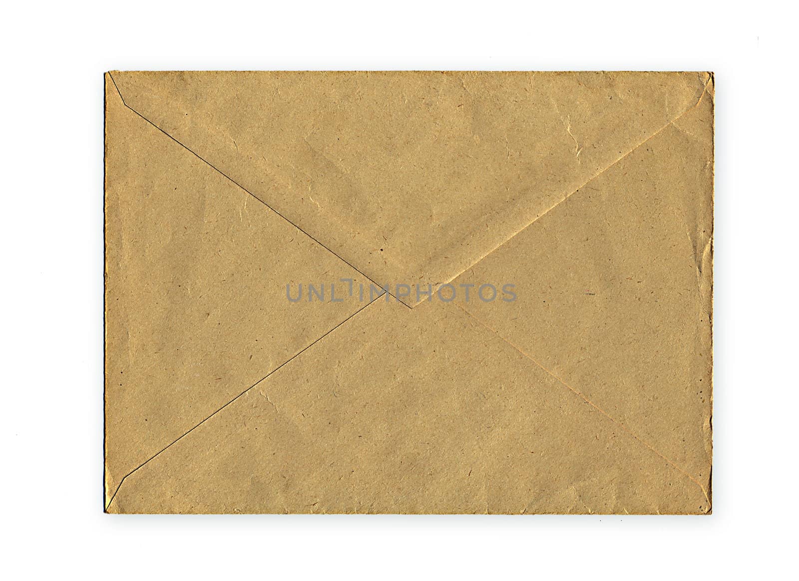 aged envelope on white background