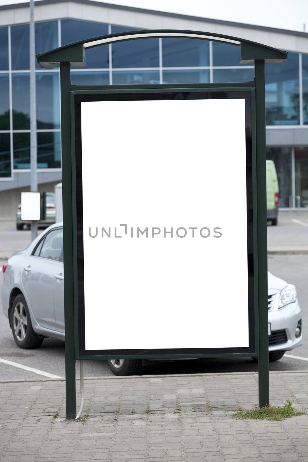 Blank bilboard stand by ints