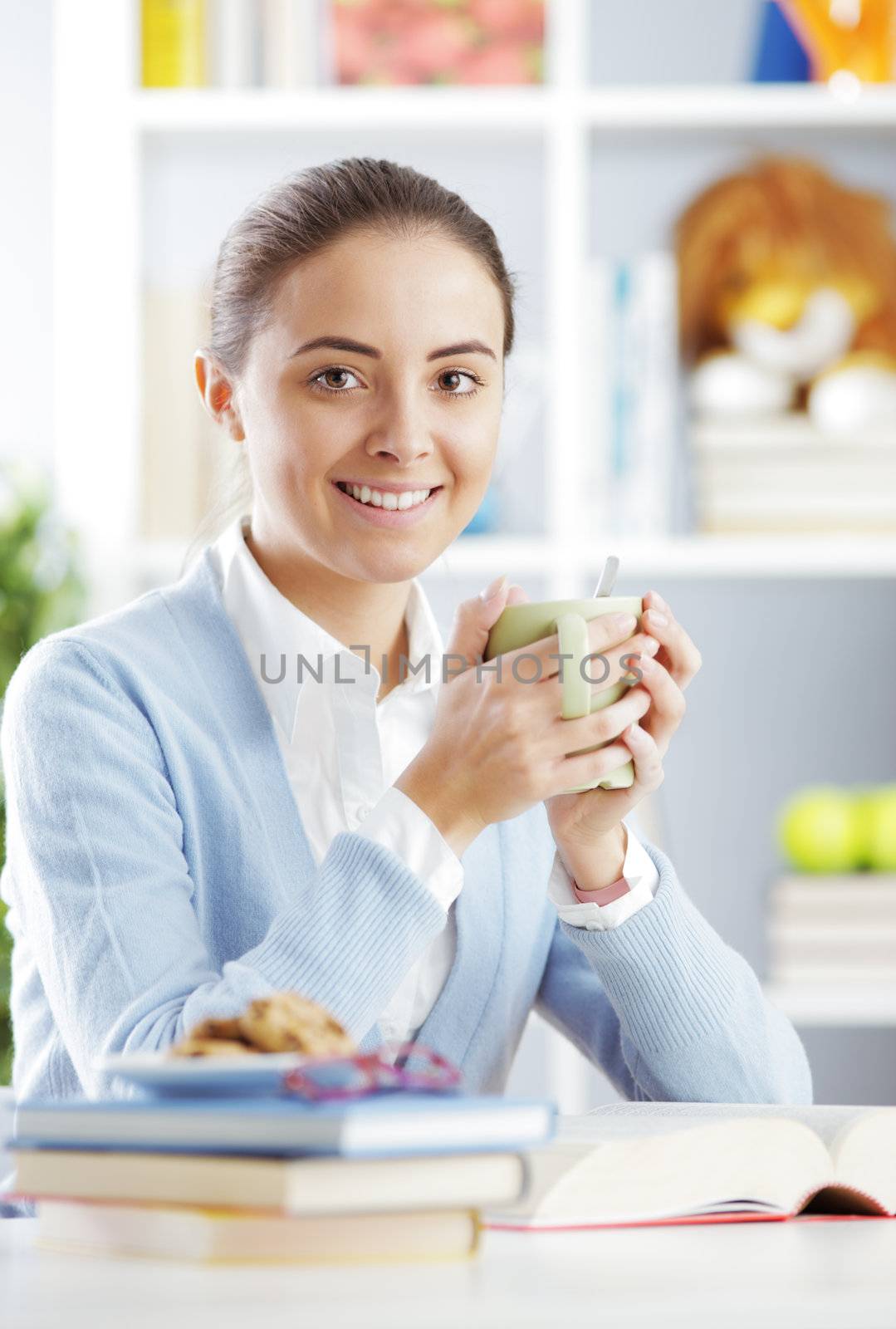 Portrait of a beautiful female college student