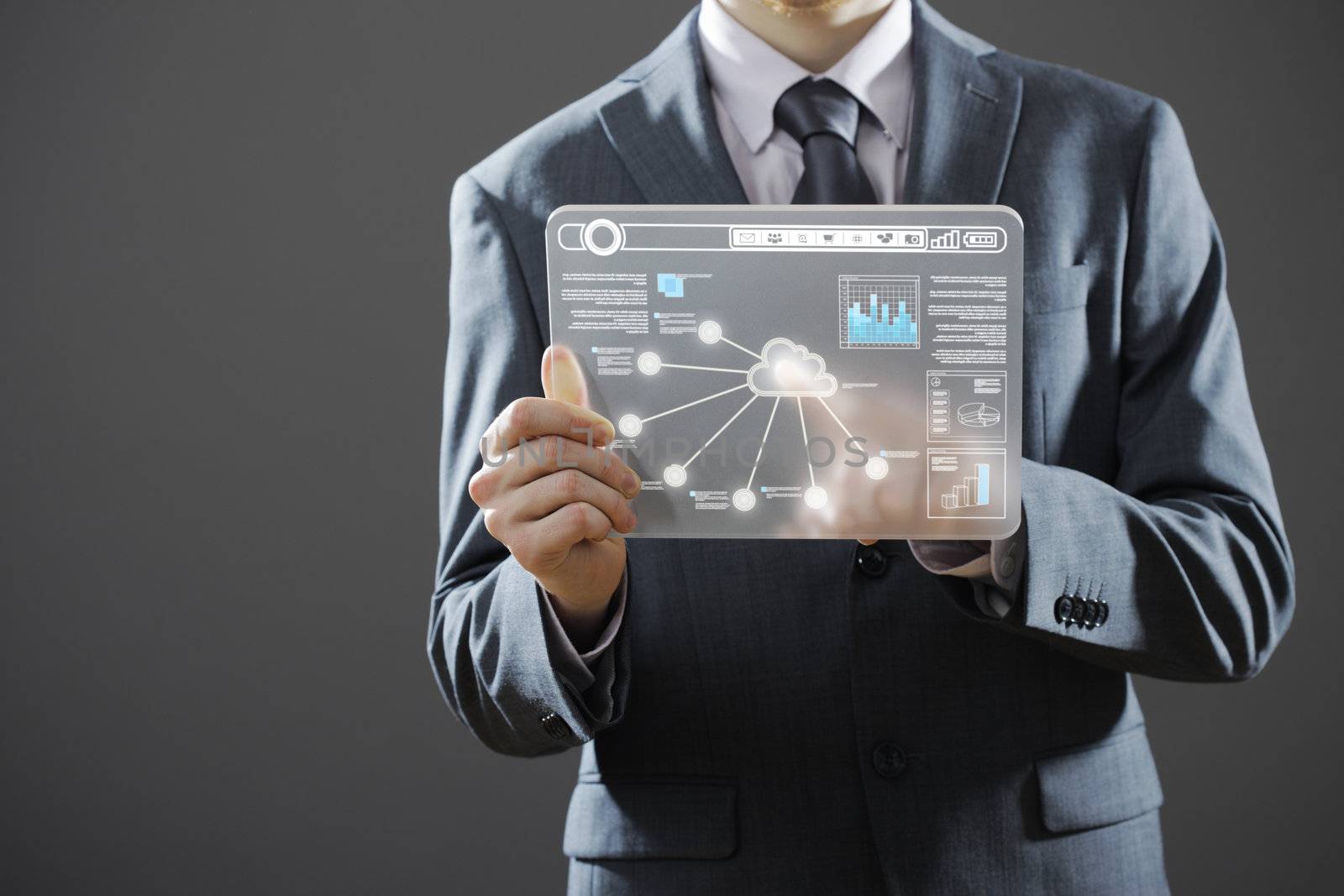 Businessman using a digital tablet