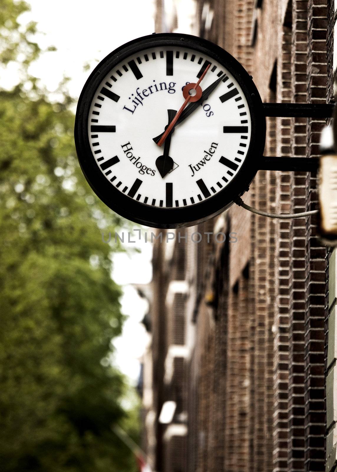 Beautiful clock in one of the Amsterdam streets
