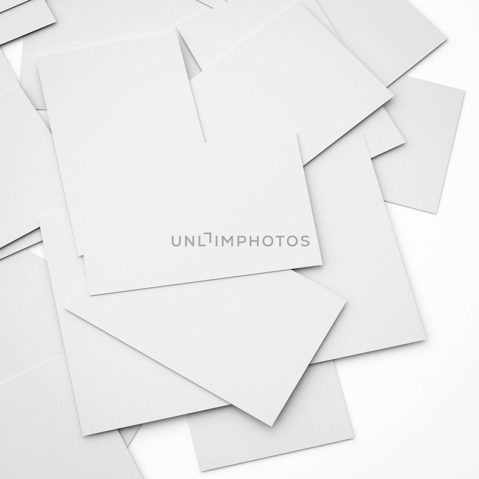 business card conceptual background, a stack of cards with only the top card is not covered.