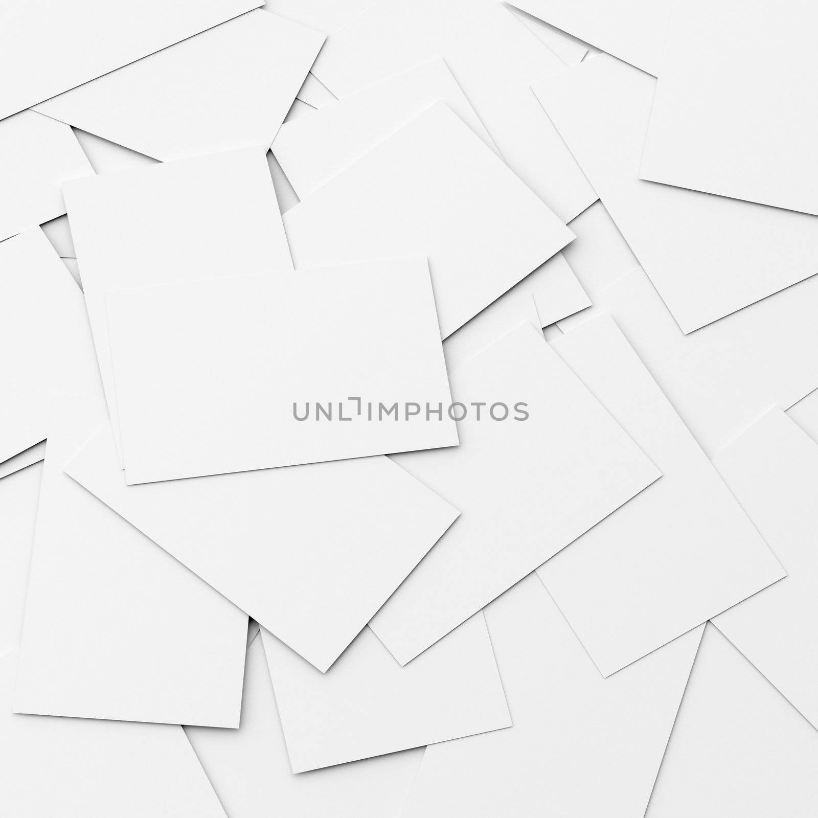 business card conceptual background, a stack of cards with only the top card is not covered.