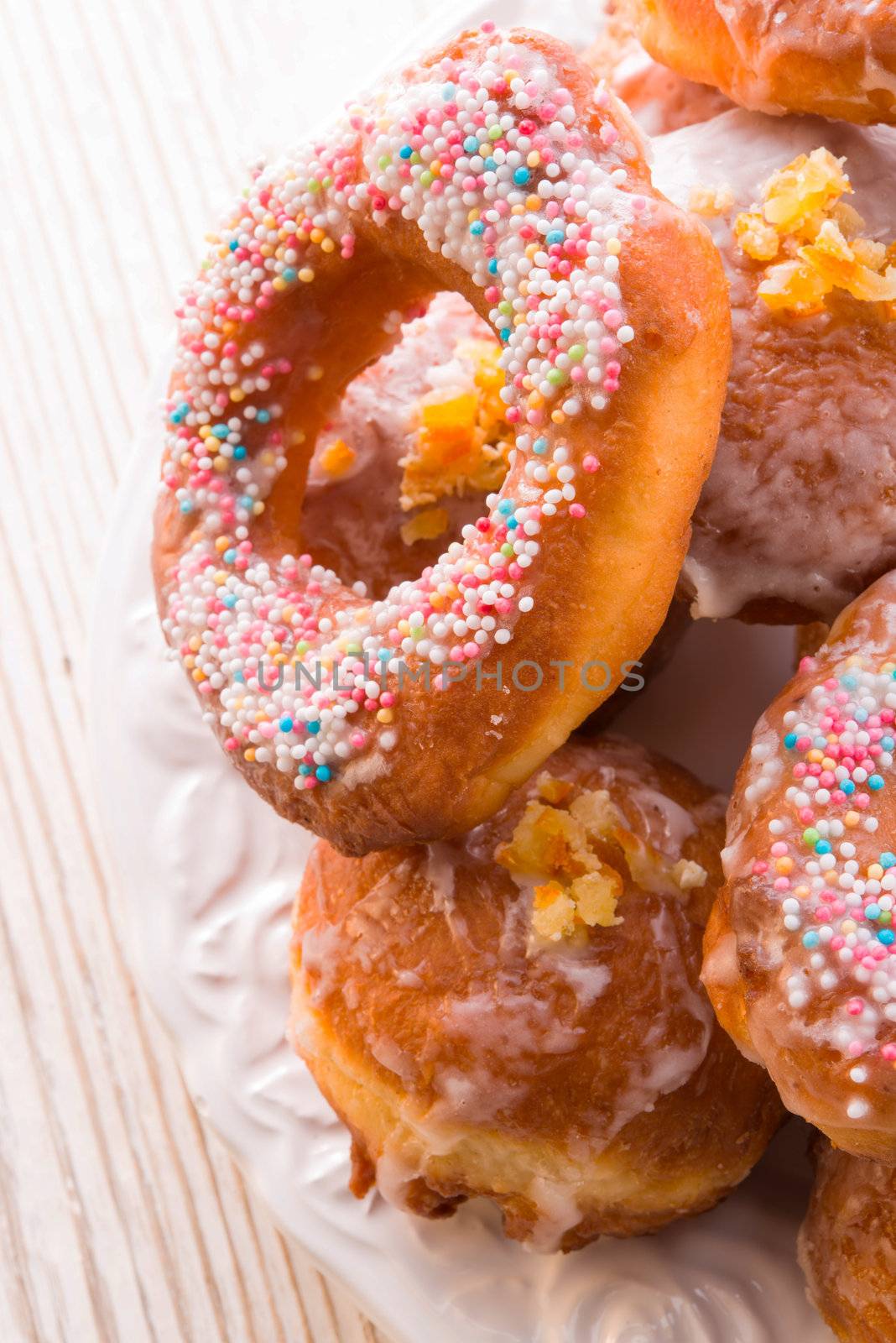 bismarck doughnuts on a plate