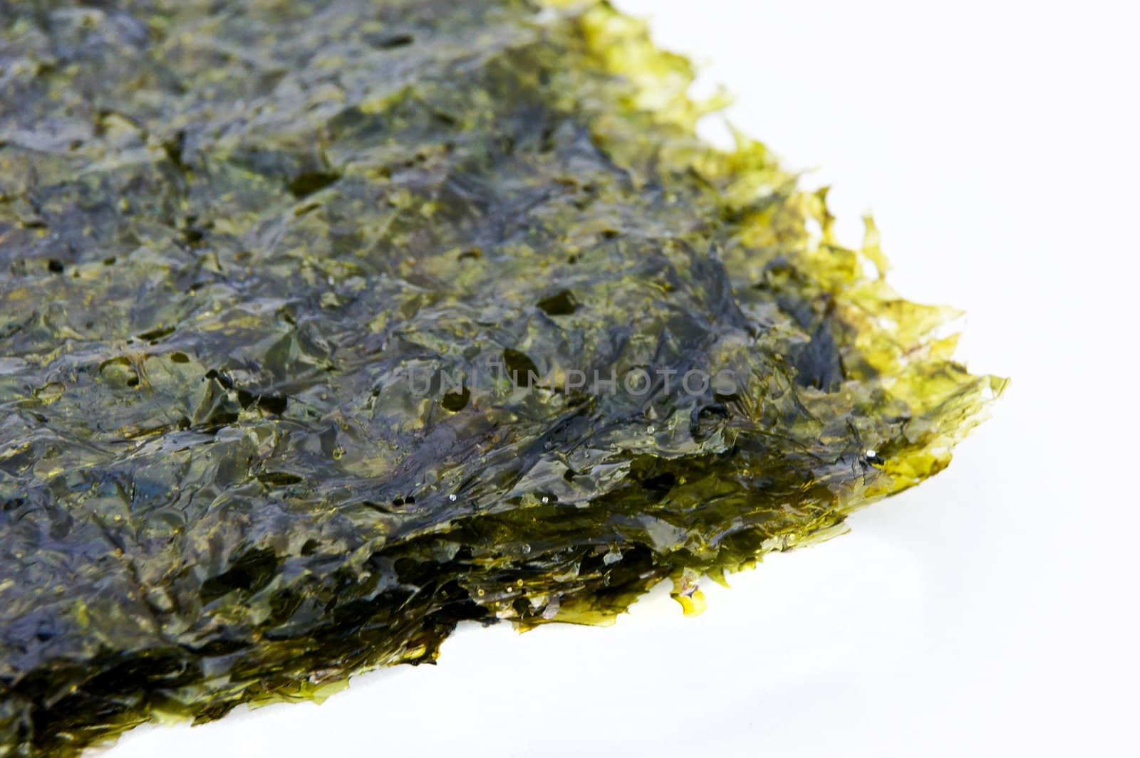 East cooking - Crispy seaweed isolated on white by Noppharat_th