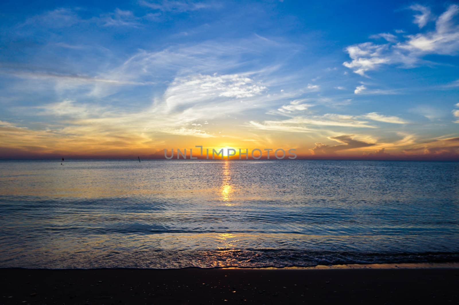 Sunrise at Southern sea Thailand.