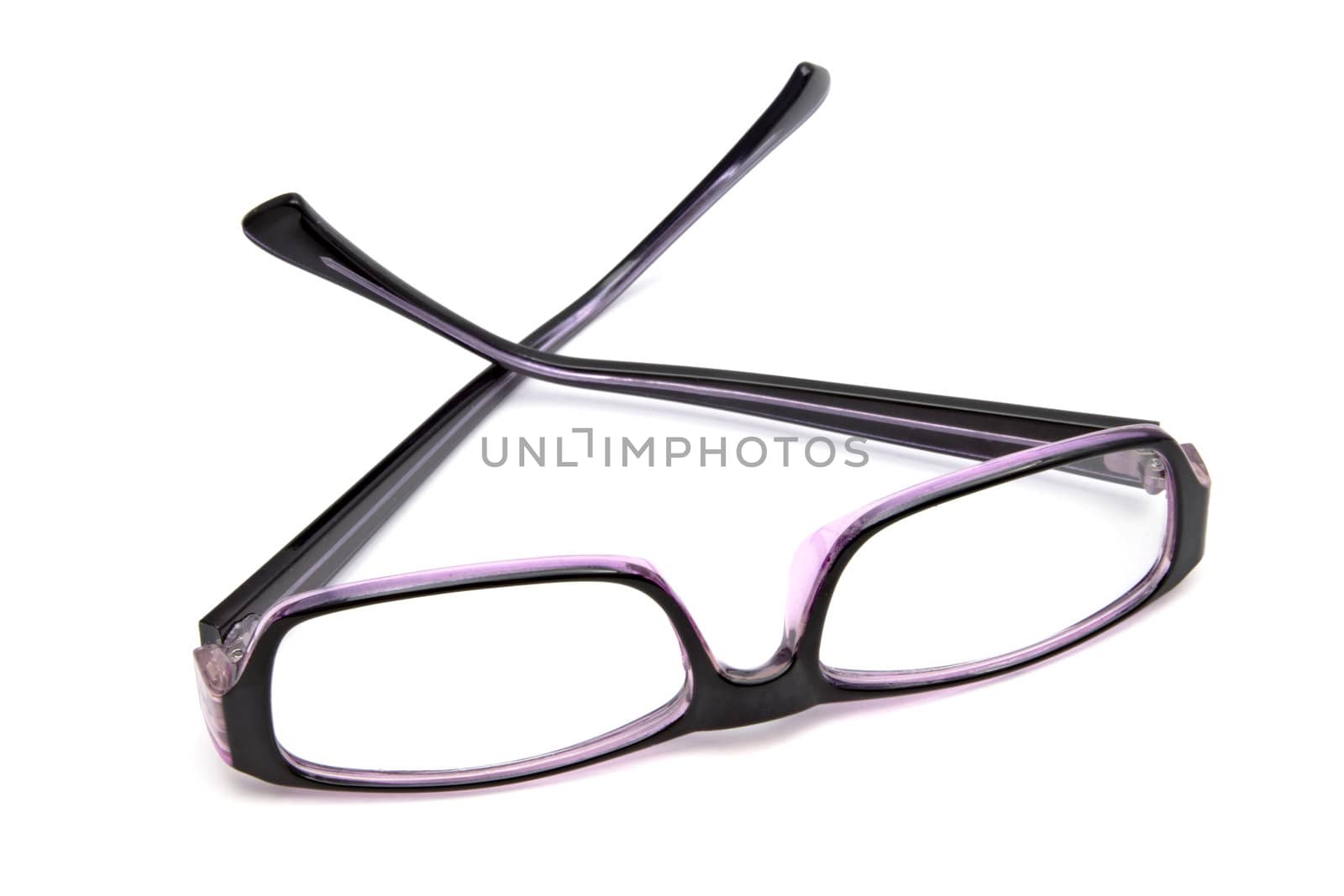 Beautiful glasses isolated on white background 
