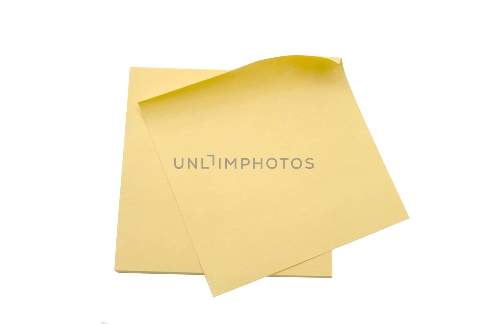 memo paper isolated on white background 