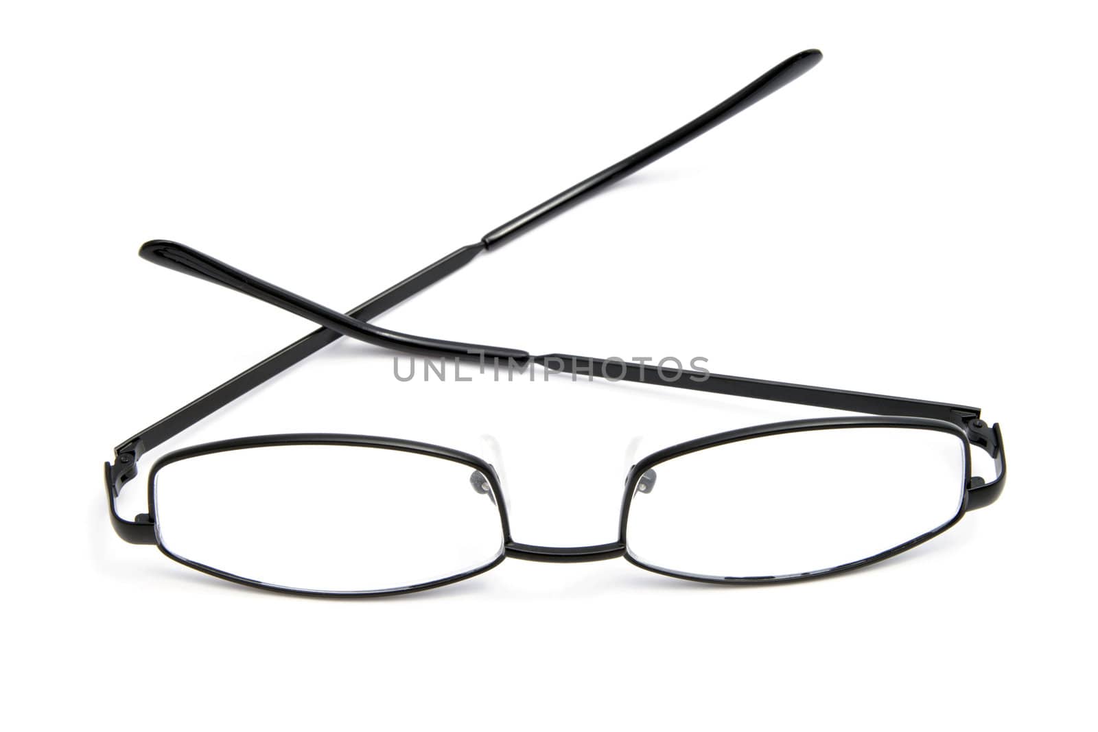 Beautiful glasses isolated on white background 
