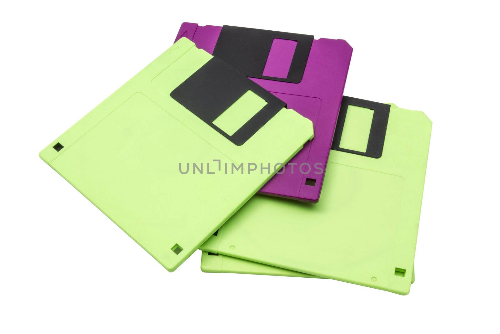 Computer floppy disk isolated on white background 