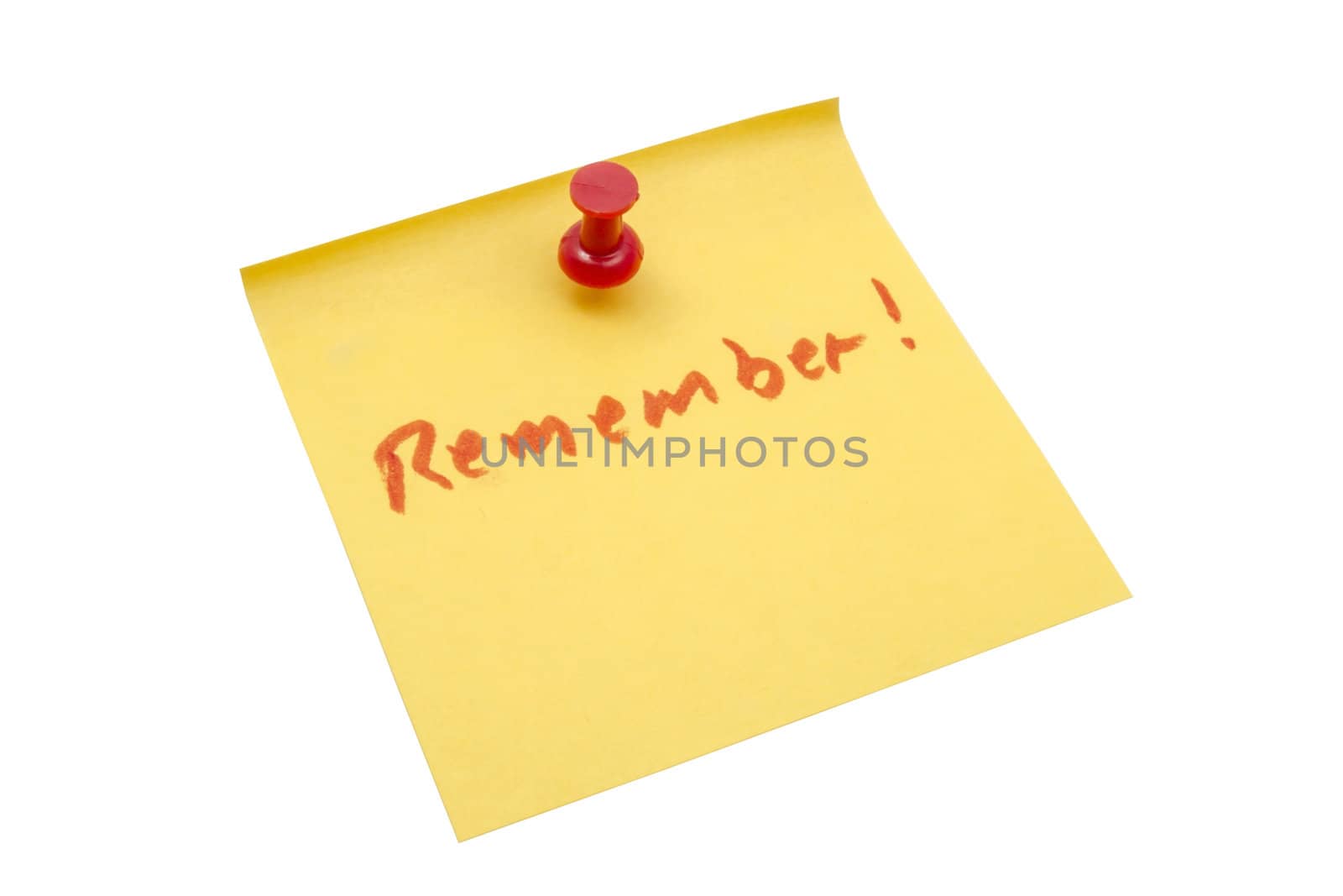 memo paper isolated on white background