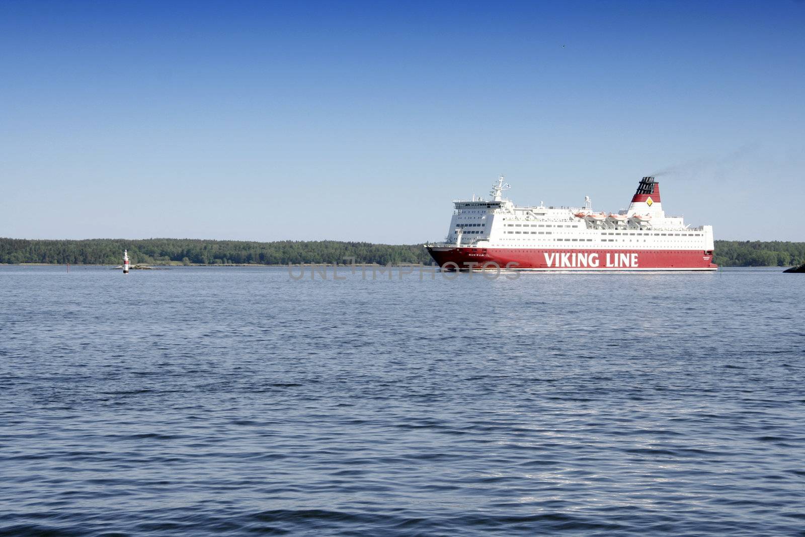 Viking Line cruise ship in the sea