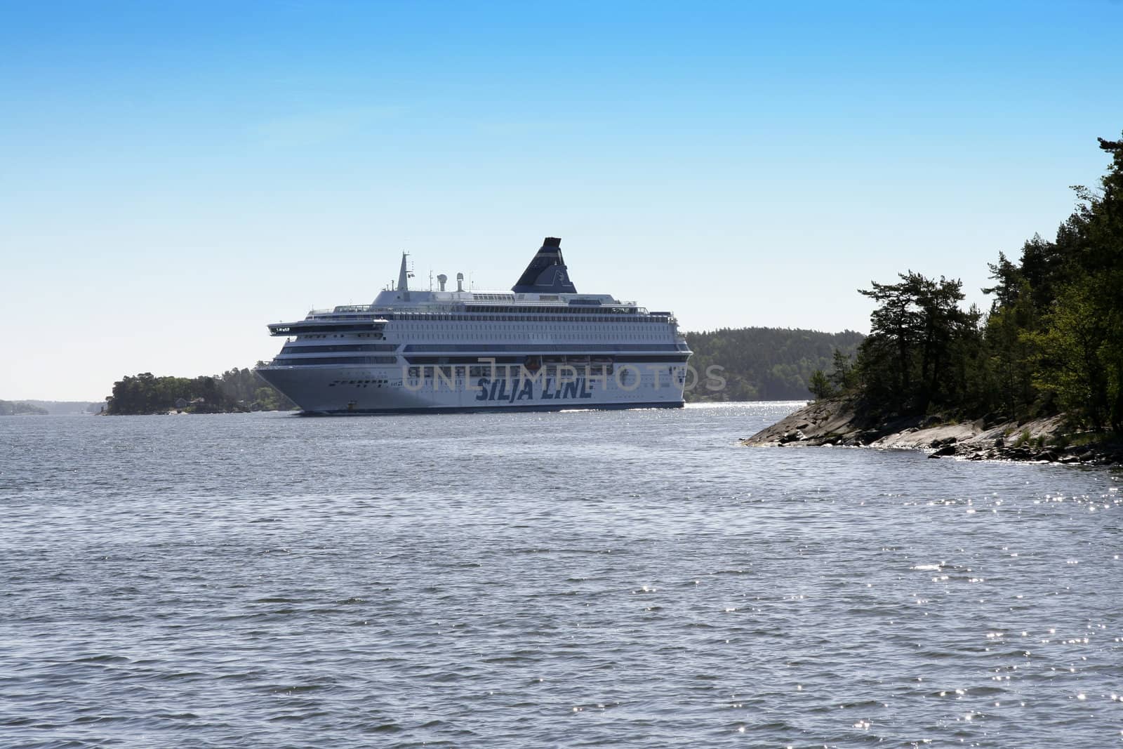 SILJA LINE cruise ship in the sea