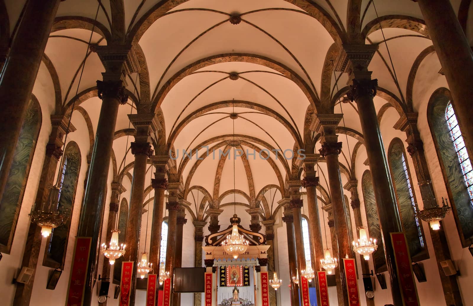 St. Joseph Church Wangfujing Cathedral Interior Basilica Beijing by bill_perry